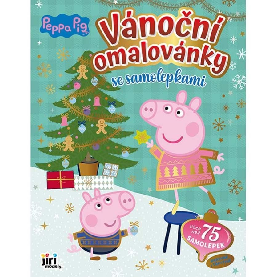 JIRI MODELS omalovánky vánoční se samolepkami Prasátko Peppa