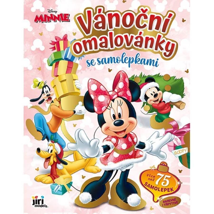 JIRI MODELS omalovánky vánoční se samolepkami Minnie
