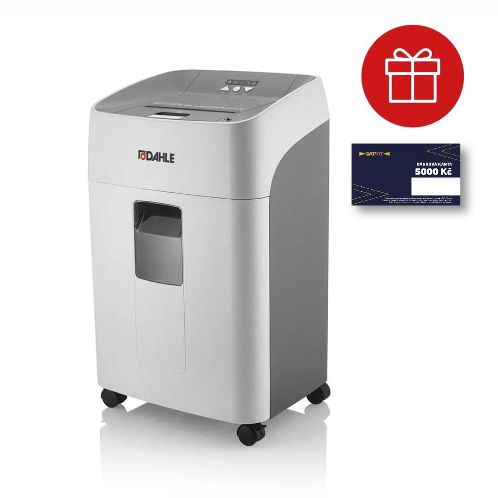 Dahle skartovačka 300 ShredMATIC,14/300 listů, 2 x 15 mm, 40 l + dárková karta DATART 5000 Kč