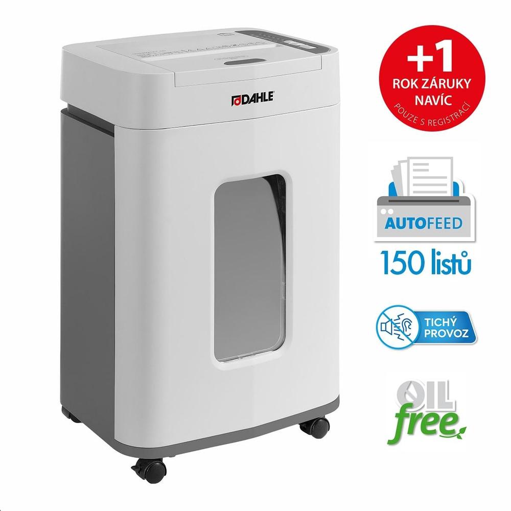 Dahle skartovačka 150 ShredMATIC, 10-150 listů, 4 x 12 mm, 24 l