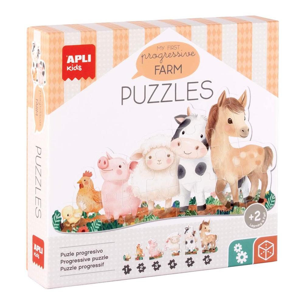 Apli edukační puzzle - My First 2+ Farma, 21 ks