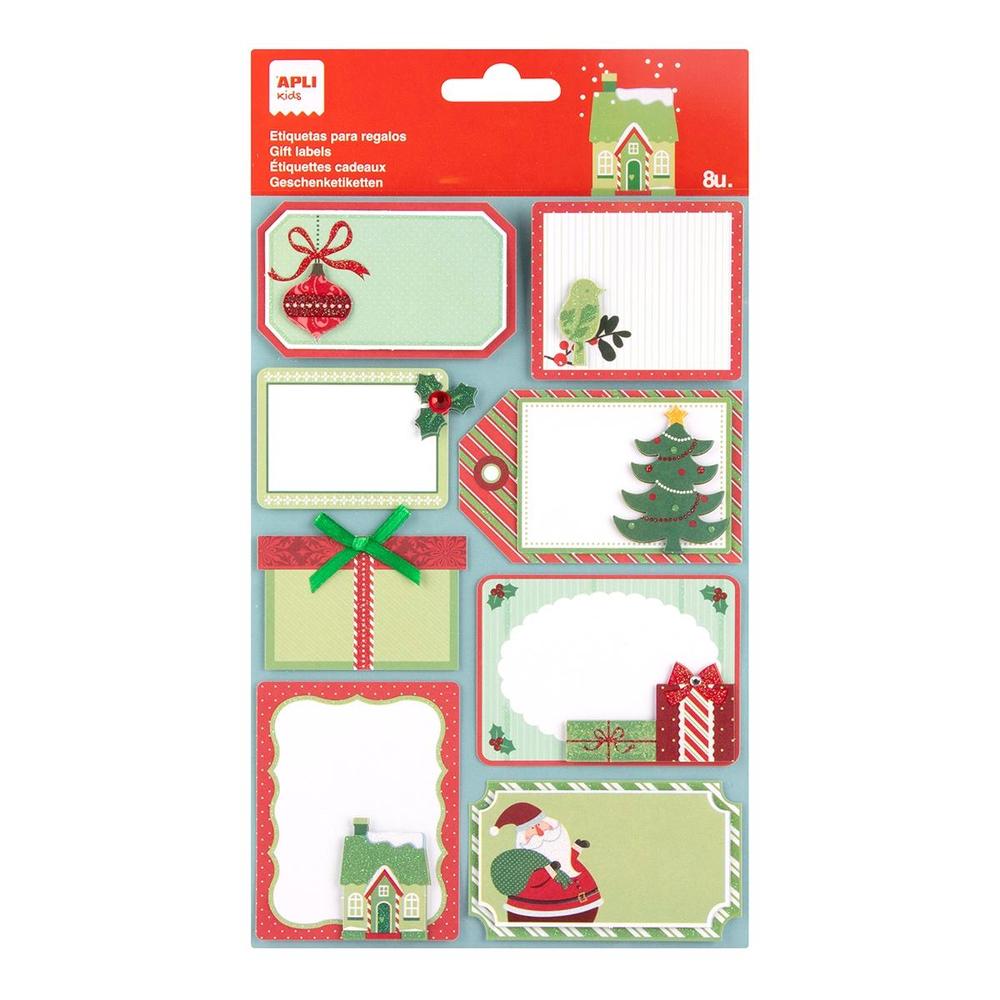 Apli jmenovky vánoční - stromeček a dárky