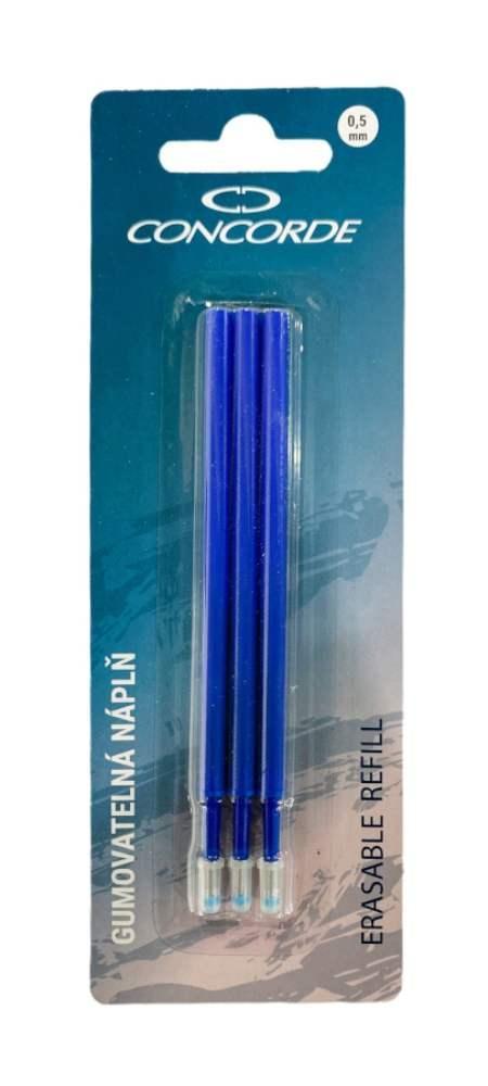 CONCORDE gumovatelná náplň modrá 3 ks