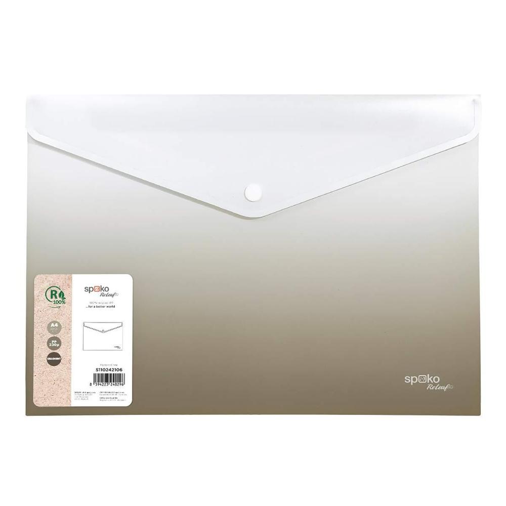 Spoko spisovka se drukem A4 PP šedá