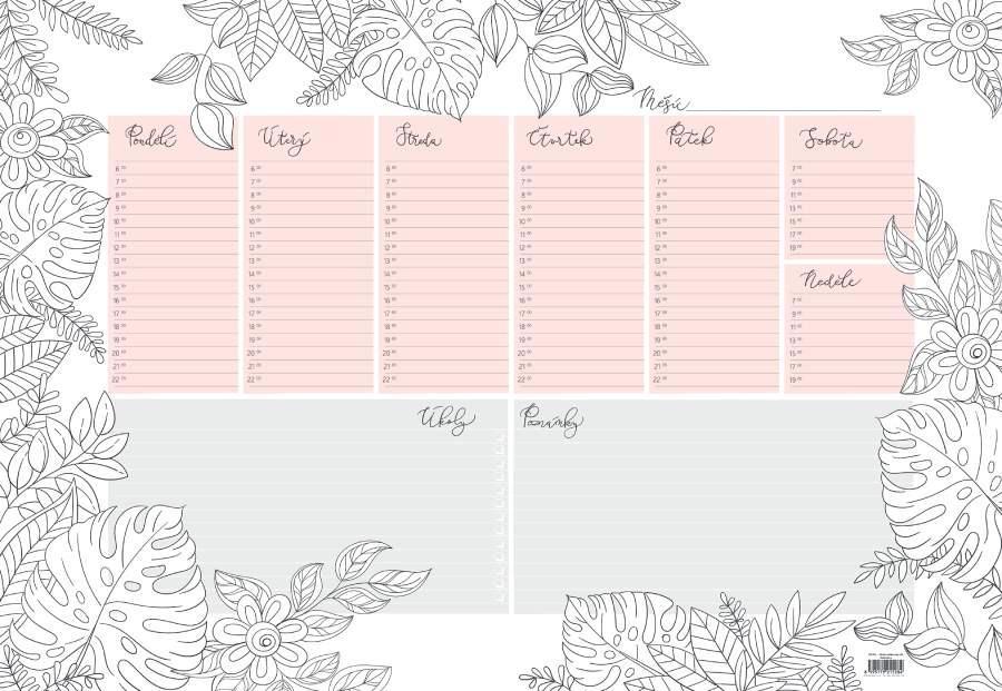 Baloušek Tisk mapa plánovací ANTISTRES A3 bez lišty, 30 listů