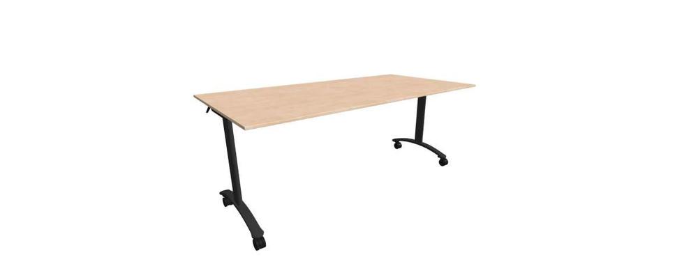 Alba sklopný stůl - TIPPER CLASSIC černá, LTD 18 bříza, 1800x900x730