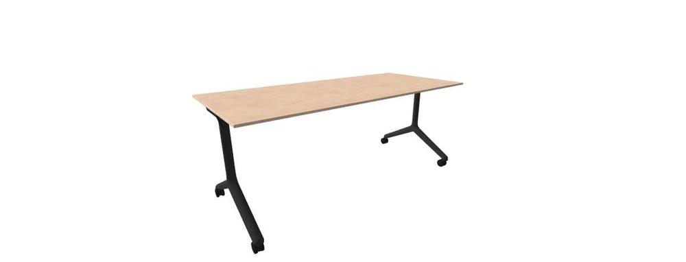 Alba sklopný stůl - TIPPER DUO černá, LTD 18 bříza, 1800x800x730