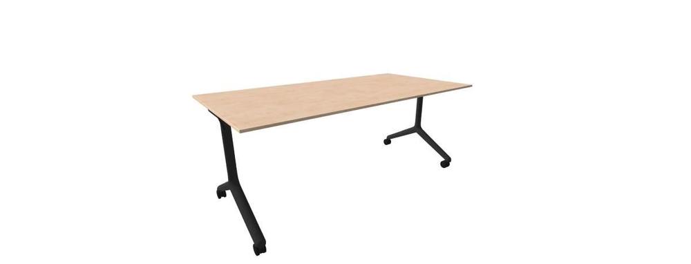 Alba sklopný stůl - TIPPER DUO černá, LTD 18 bříza, 1800x900x730