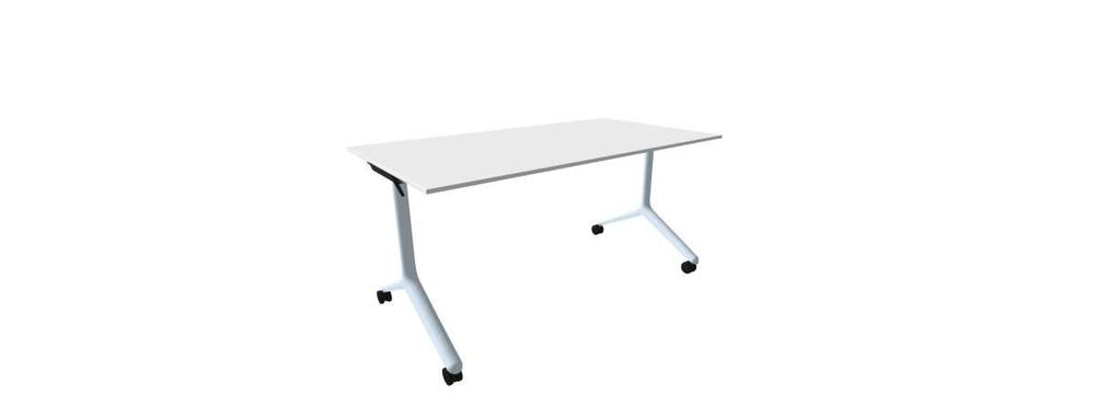 Alba sklopný stůl - TIPPER DUO chrom, LTD 18 bílá, 1500x800x730