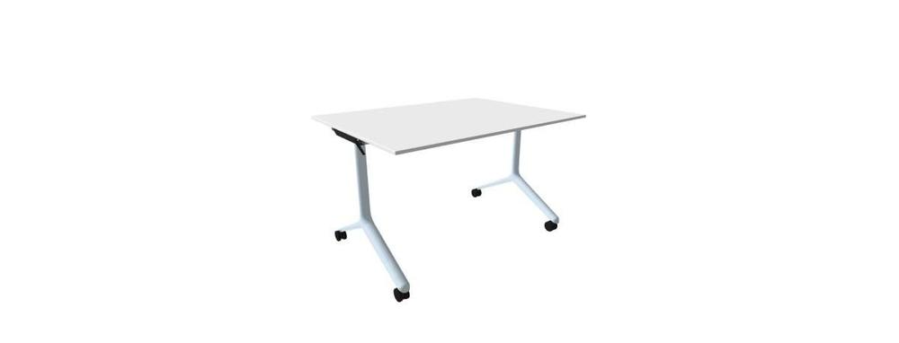 Alba sklopný stůl - TIPPER DUO chrom, LTD 18 bílá, 1200x900x730