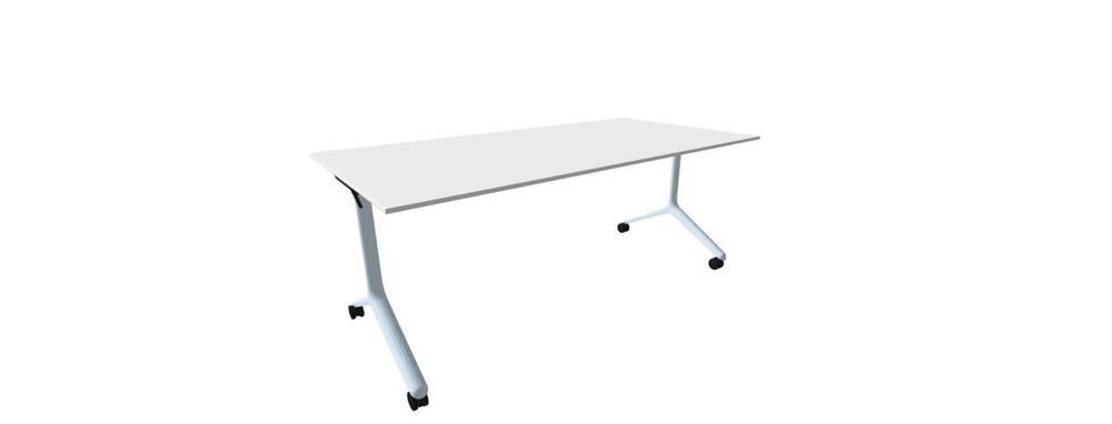 Alba sklopný stůl - TIPPER DUO chrom, LTD 18 bílá, 1800x900x730