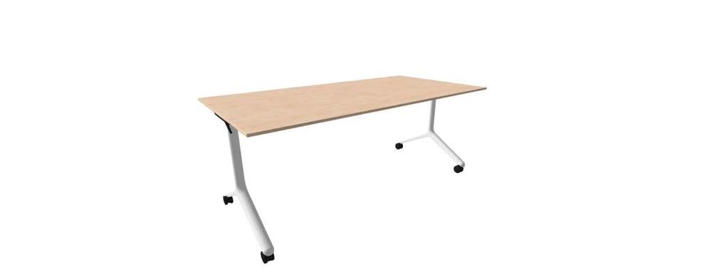 Alba sklopný stůl - TIPPER DUO bílá, LTD 18 bříza, 1800x900x730