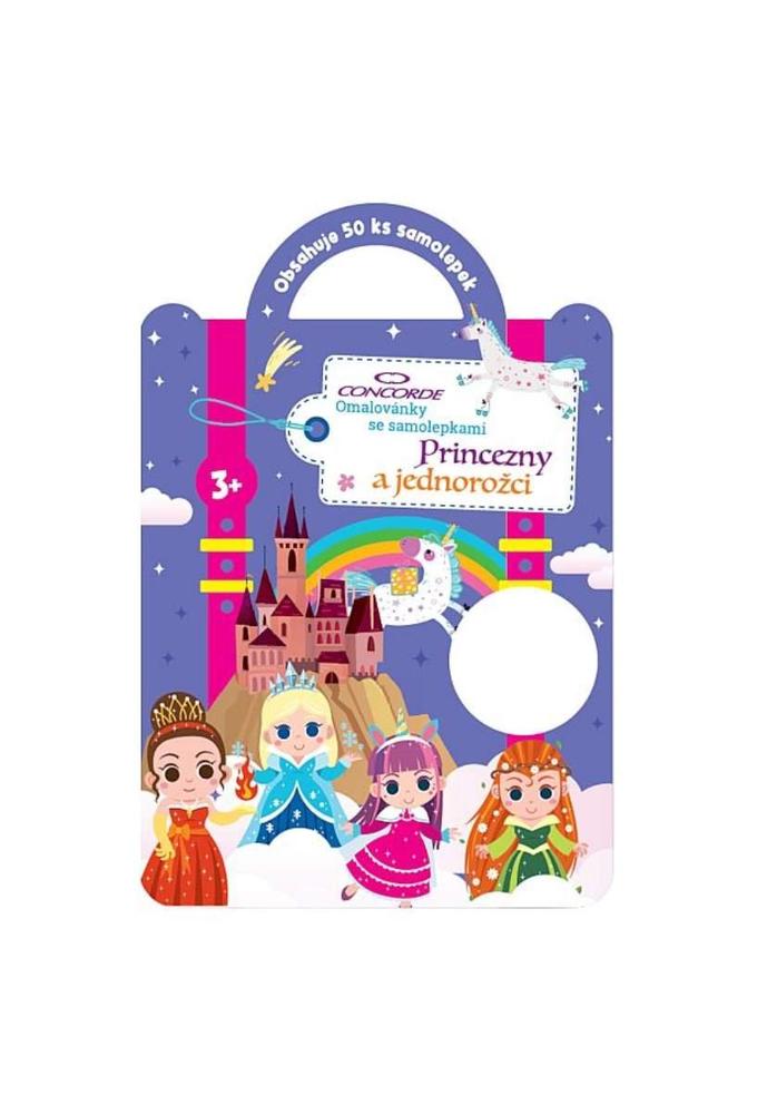 CONCORDE omalovánky se samolepkami Princezny a jednorožci