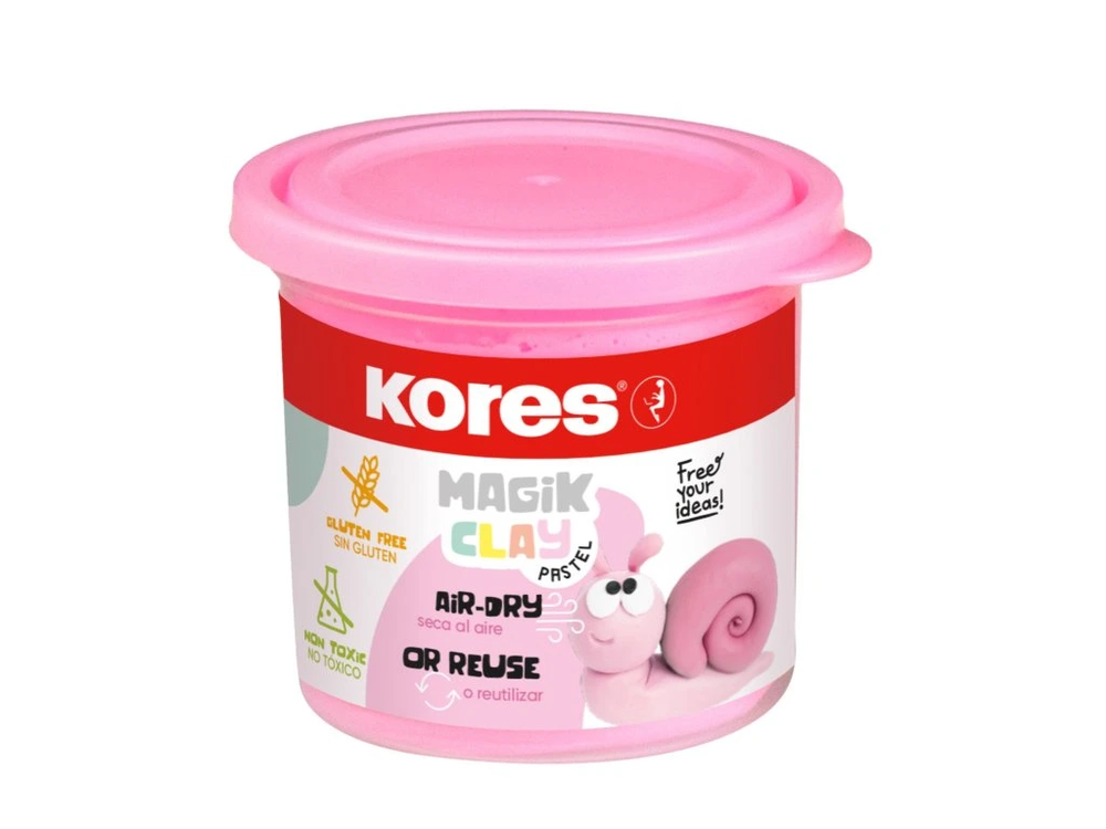 Kores modelína MAGIK CLAY PASTEL, lehká modelovací hmota, růžová 40g
