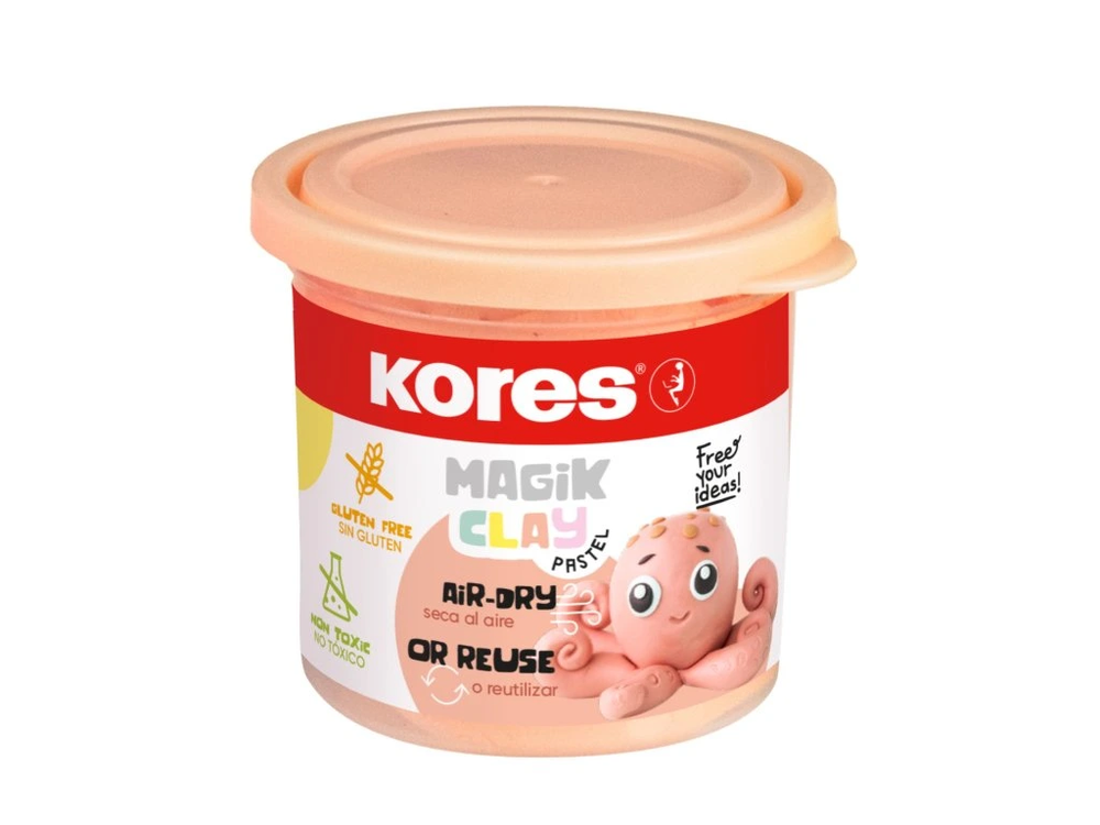 Kores modelína MAGIK CLAY PASTEL, lehká modelovací hmota, lososová 40g