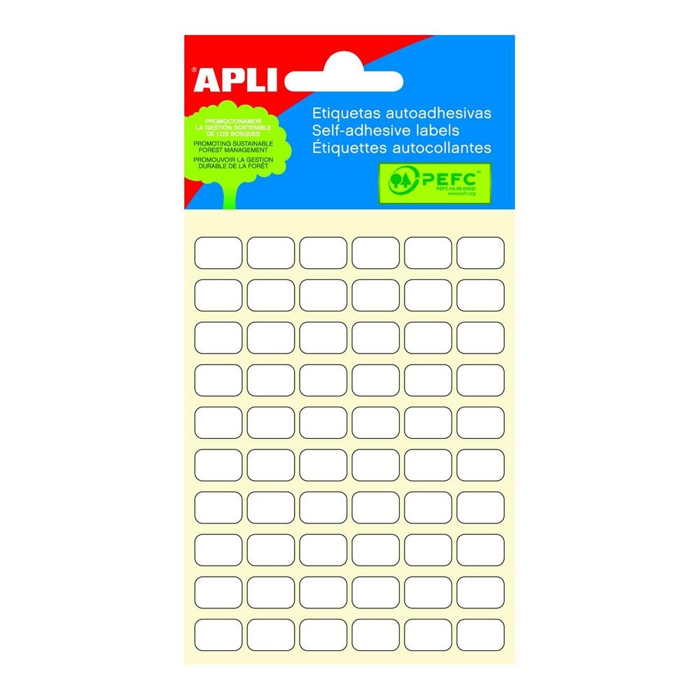 Apli etikety 8x12 mm/360 ks bílé 6 listů