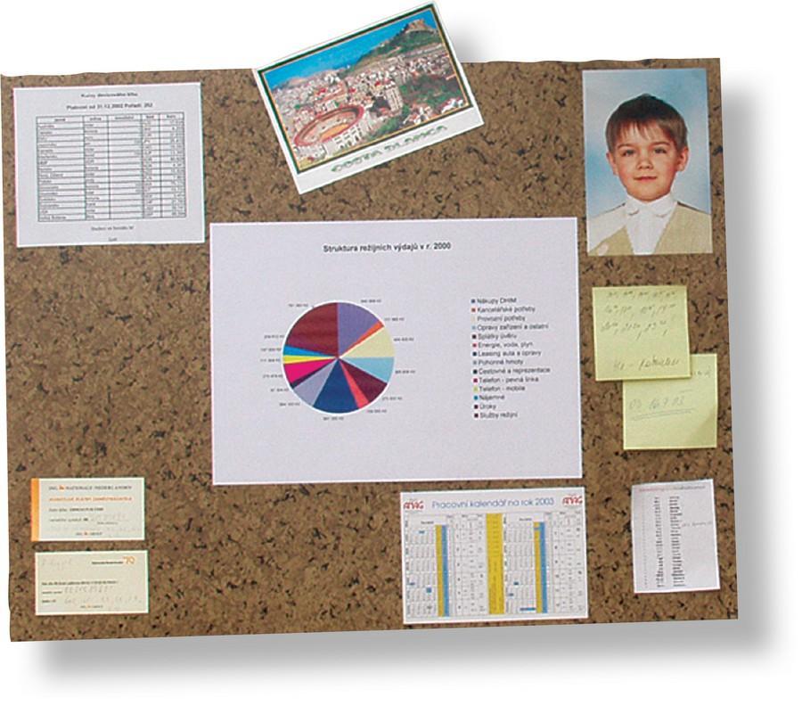 Nástěnka - tabule samolepicí Donau 46 x 58,5 cm imitace korku