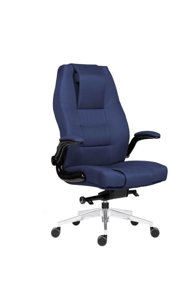 Kancelářské křeslo Markus - tm. modré s integrovaným podhlavníkem