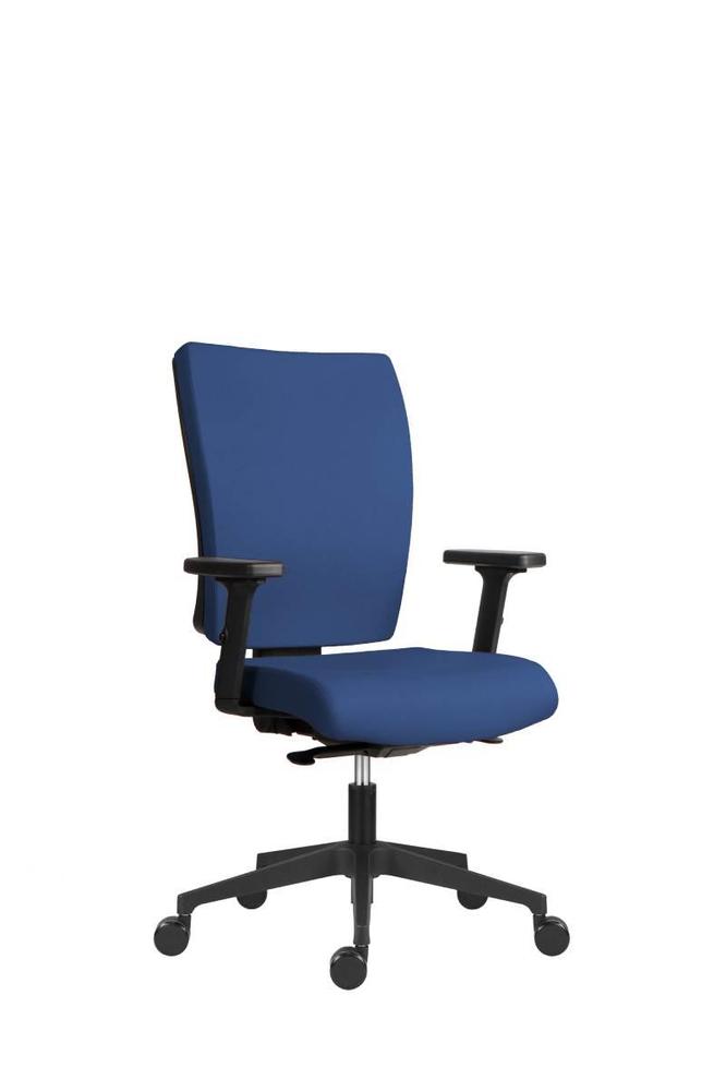 Kancelářská židle Gala - modrá s područkami bez podhlavníku