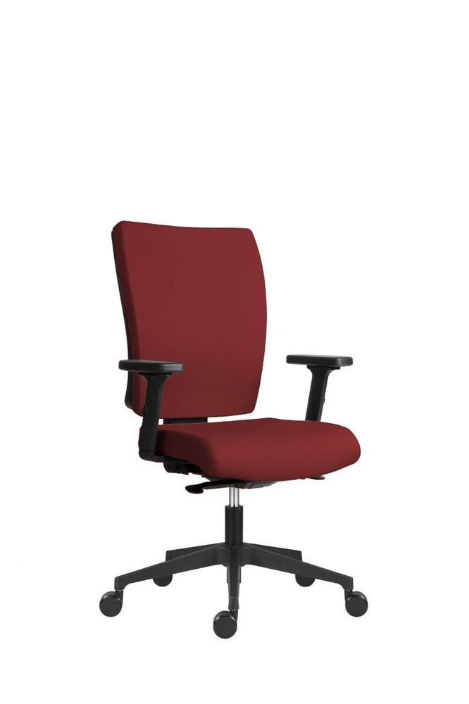 Kancelářská židle Gala - červená s područkami bez podhlavníku