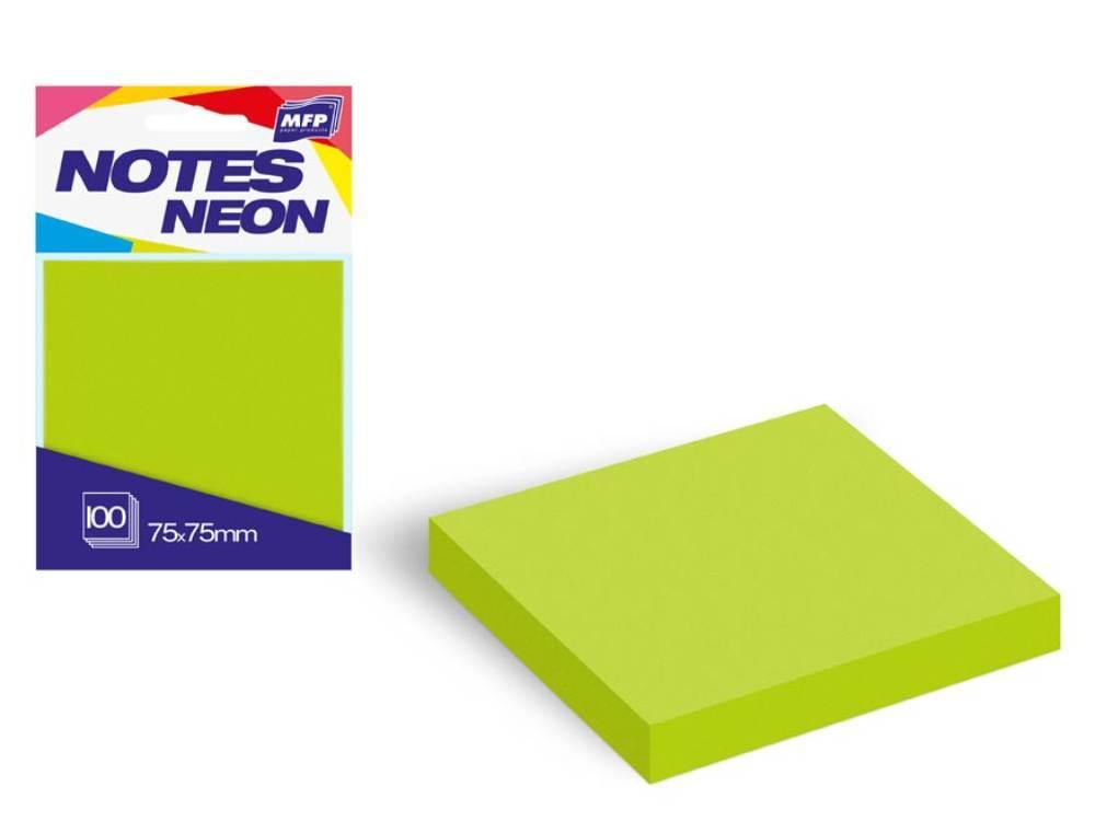 MFP blok samolepicí 75 x 75 mm/100 zelený neon