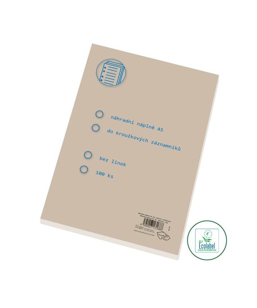 PAPÍRNY BRNO náhradní vložka ecology A5 100 listů, čistá