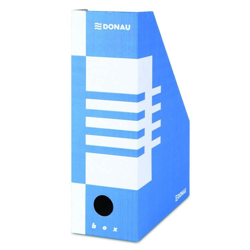 Donau stojan na časopisy A4/100 mm, lepenka, modrý