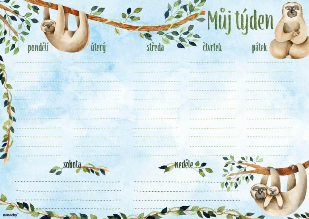 Baloušek Tisk týdenní plánovač A4 - Lenochod