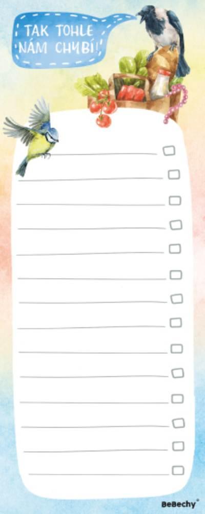 Baloušek Tisk nákupní seznam - Ptáčci