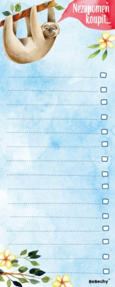 Baloušek Tisk nákupní seznam - Lenochod