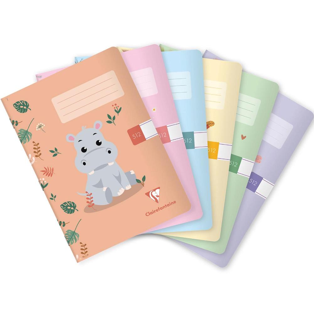 Clairefontaine sešit školní Clairefotaine Kids 512 - A5 linkovaný 10 listů, mix barev