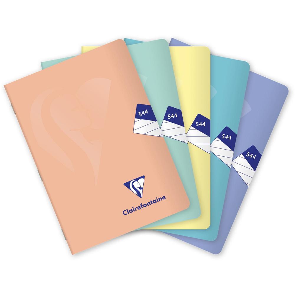 Clairefontaine sešit školní Clairefotaine Mimesys Pastel PP 544 – A5 linkovaný 40 listů, mix barev