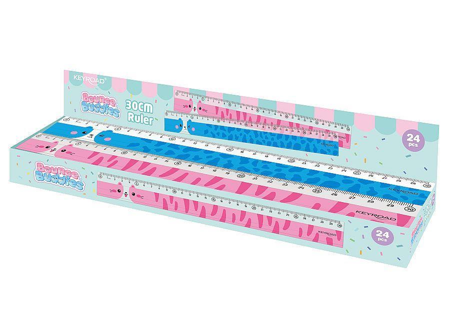 Keyroad pravítko Zvířátka, 30 cm asort