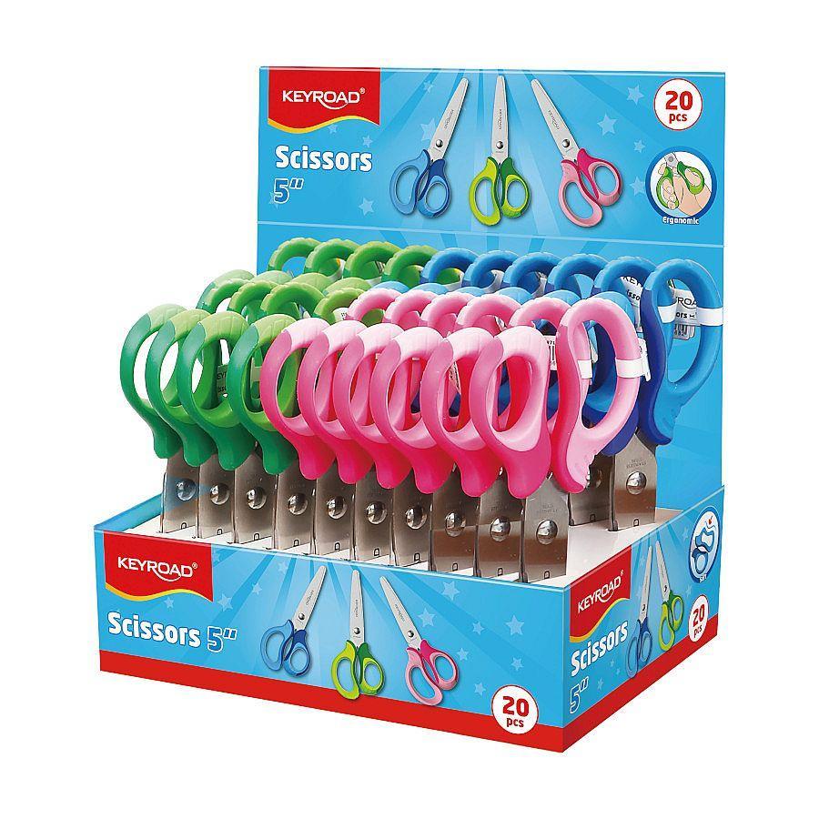 Keyroad nůžky školní Soft 12,5 cm asort, mix barev