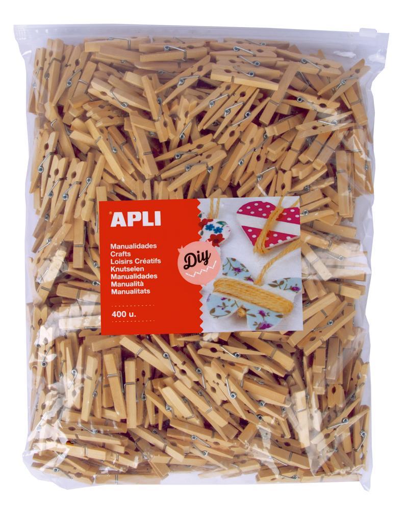 Apli kolíčky dřevěné Jumbo přírodní/400 ks