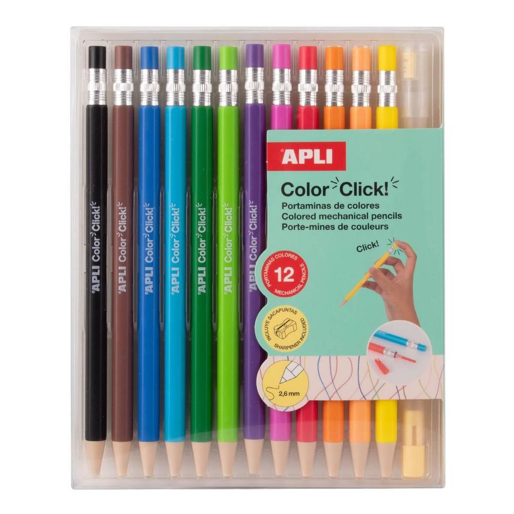 Apli pastelky stiskací Color Clik 12 ks, blistr, mix barev
