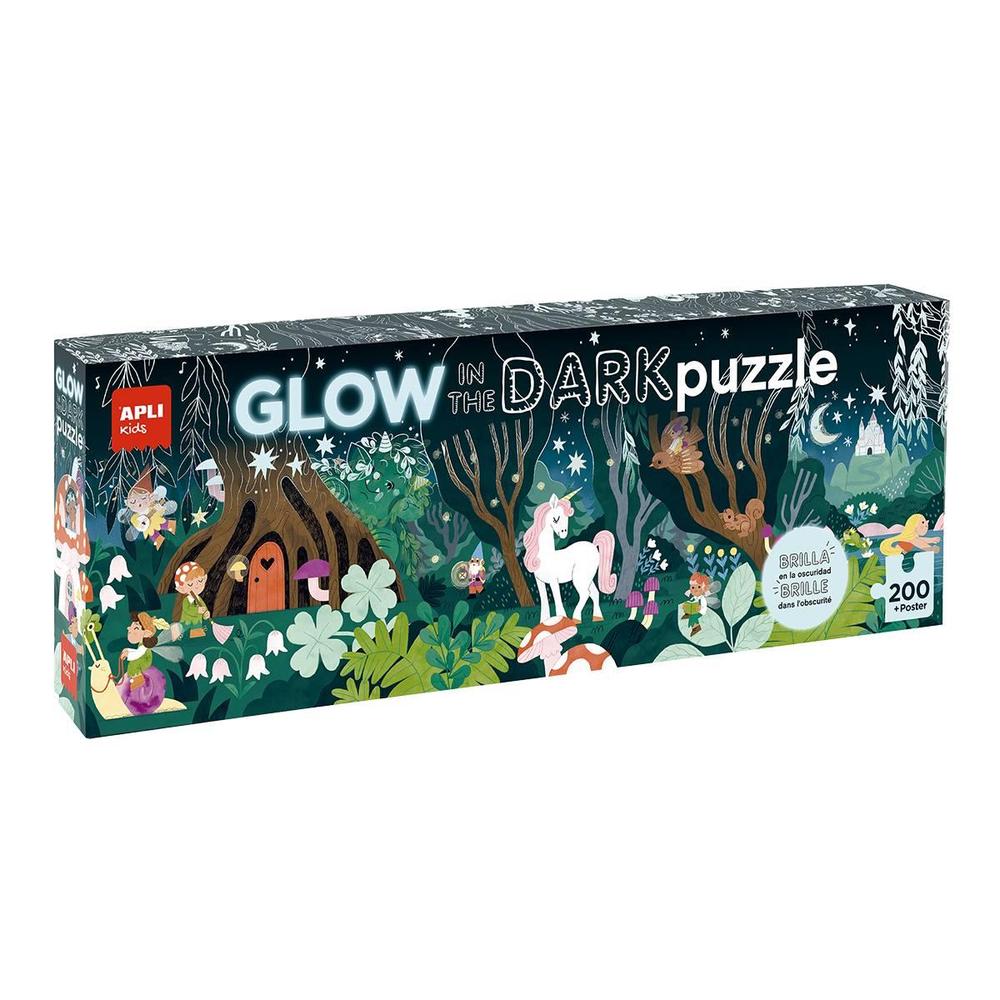 Apli puzzle svítící ve tmě Magický les, 200 ks, 6+