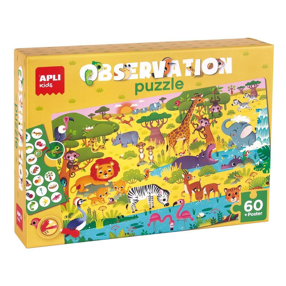 Apli edukační puzzle Savana, 60 ks, 4+