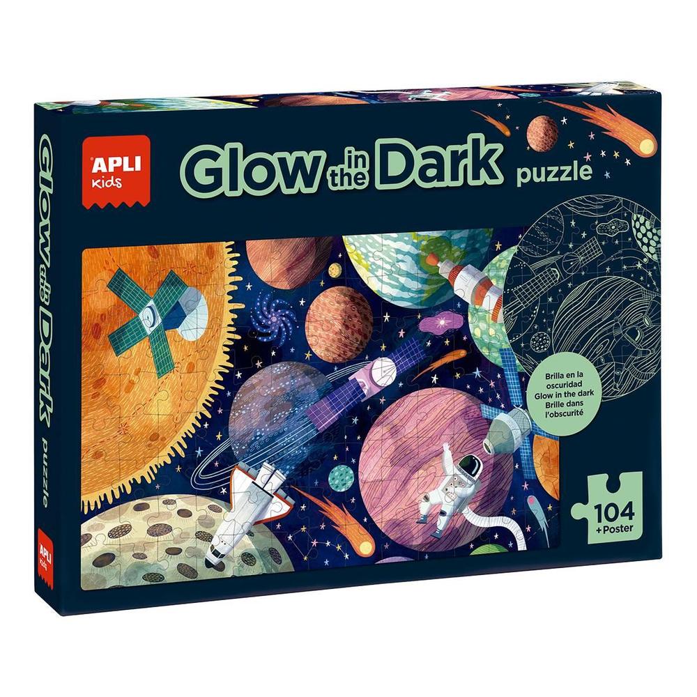 Apli puzzle svítící ve tmě Sluneční soustava, 104 ks, 5+