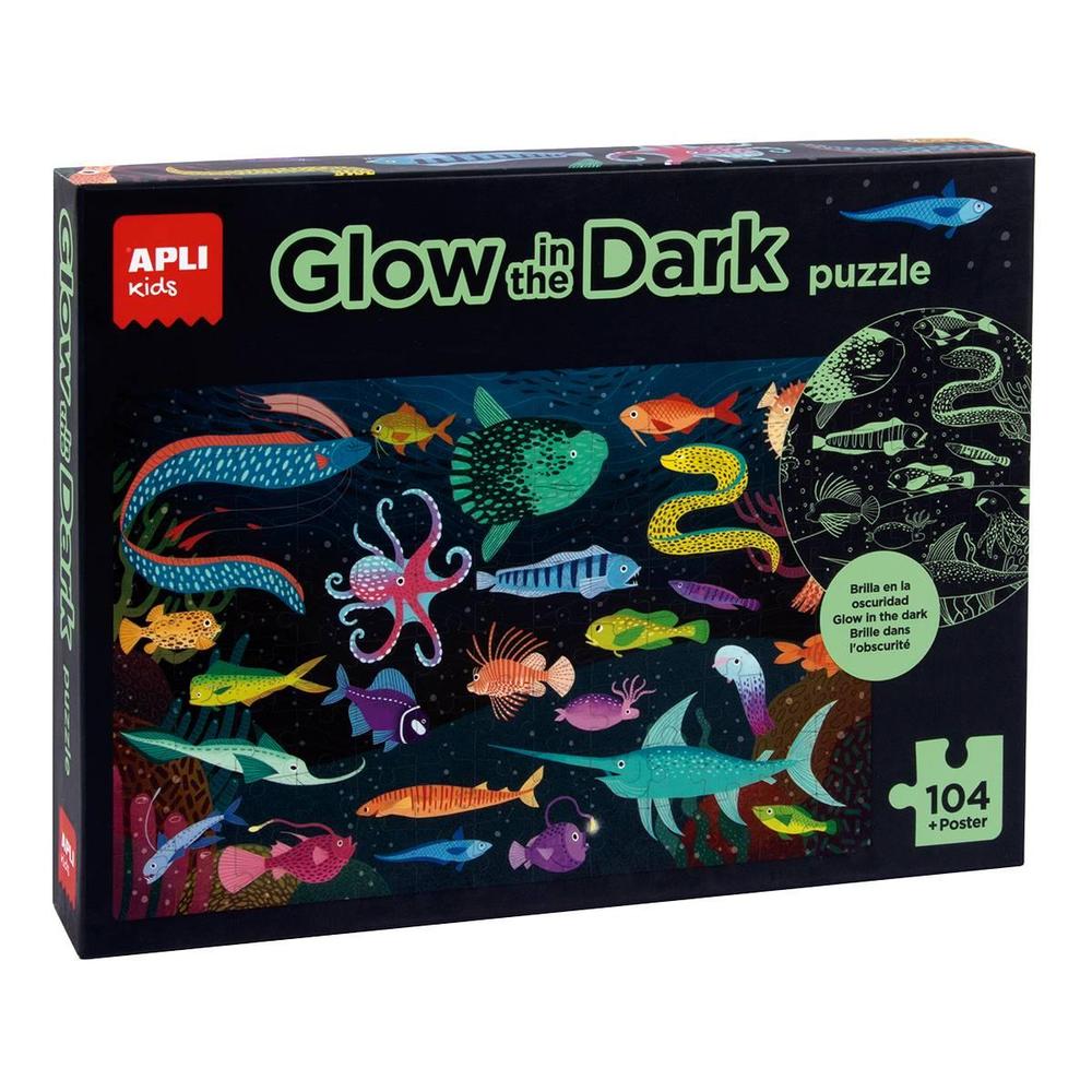 Apli puzzle svítící ve tmě Oceán, 104 ks, 5+