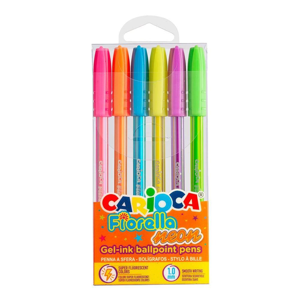 CARIOCA pero gelové Fiorella Neon 6 ks, mix barev