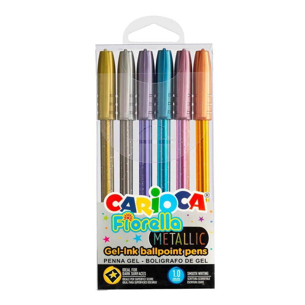CARIOCA pero gelové Fiorella Metallic 6 ks, mix barev