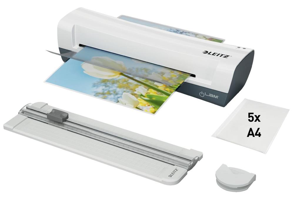 Leitz set laminátor iLAM Home s řezačkou A4 bílý