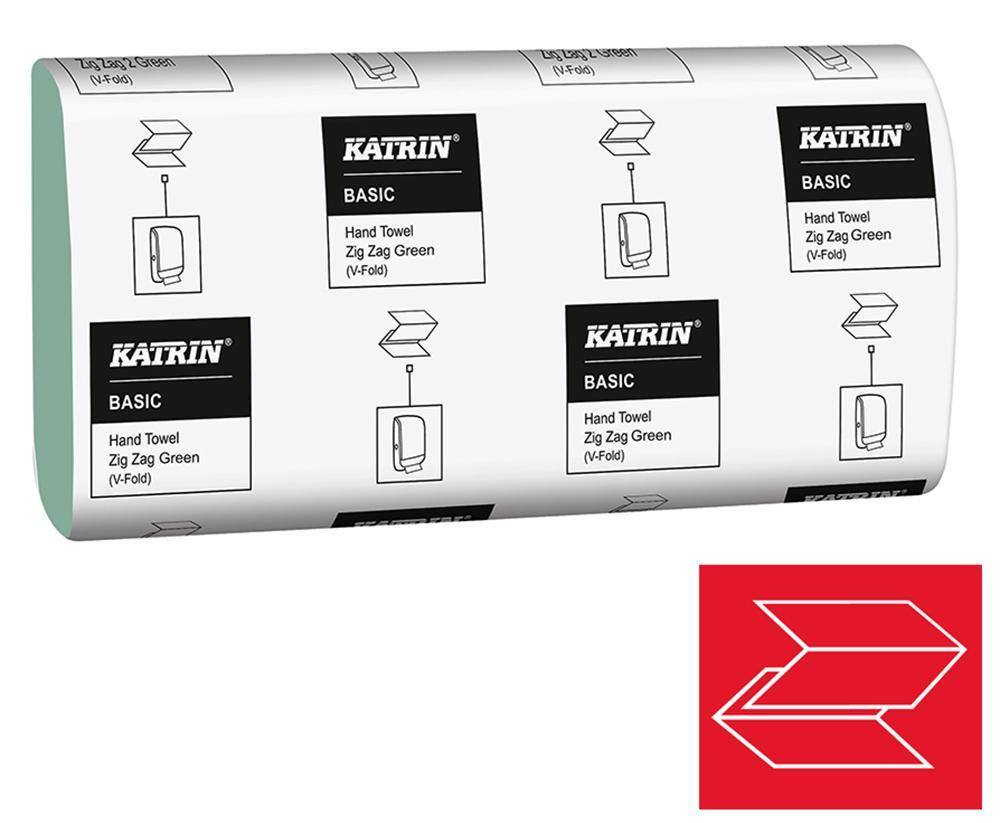 Katrin ručník ZZ 1-vrstvý 23 x 23 cm 5000ks zelený/modrý