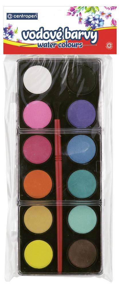 Centropen barvy vodové 9541 22 mm, 12 barev