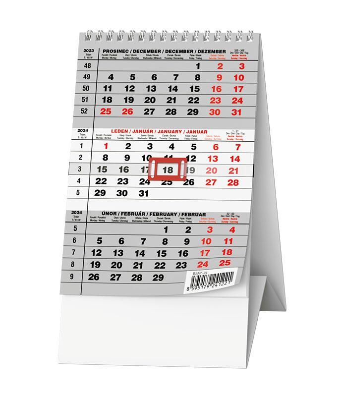 Kalendář stolní pracovní Mini tříměsíční