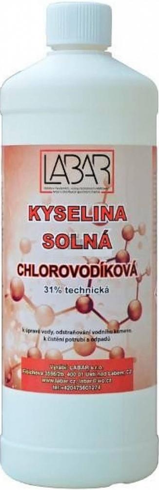 Kyselina solná 1000ml 31% (též kyselina chlorovodíková)