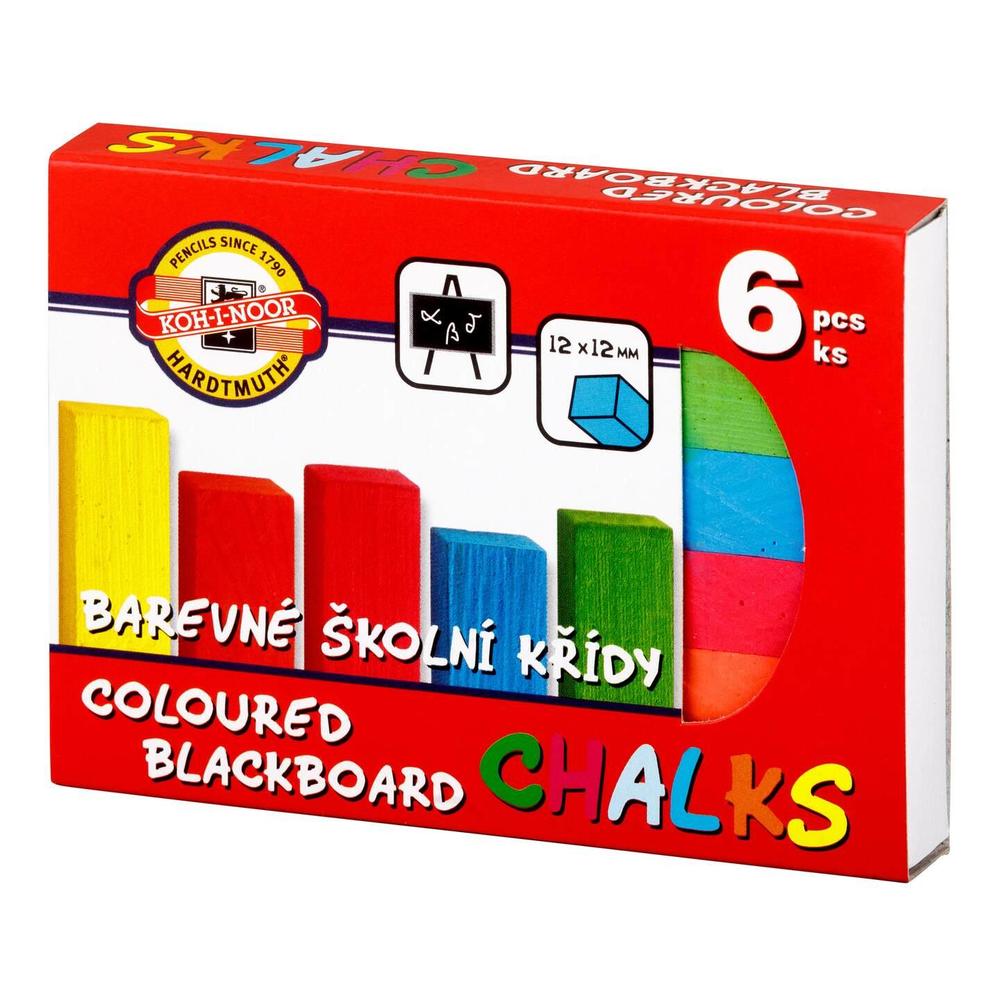 Koh-i-noor křída školní barevná - 6 barev