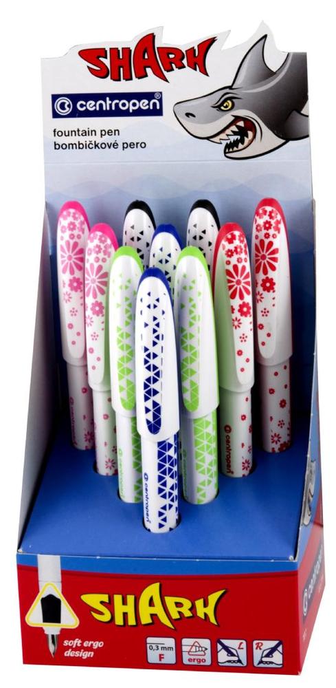 Centropen pero bombičkové Shark 2166 trojhranný grip (pro praváky i leváky)