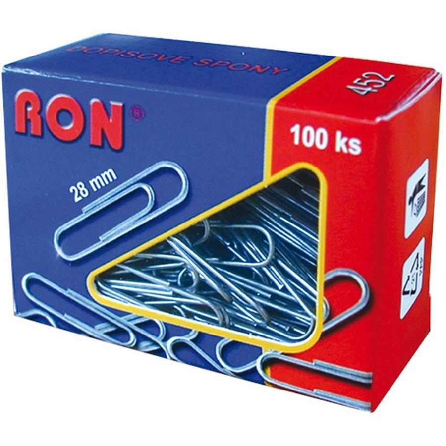 Ron spony oblé 452, 28 mm / 100 ks
